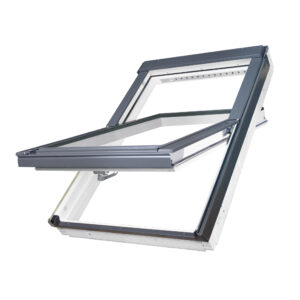 FAKRO White PU Coated Pine Centre Pivot Roof Window (FTU-V)