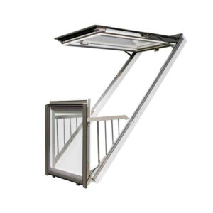 FAKRO White PU Coated Pine Balcony Roof Window (FGH-V W)