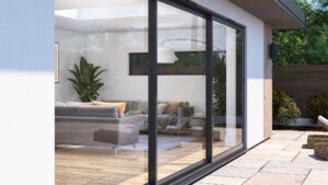 cortizo sliding door 2-pane aluminium frame