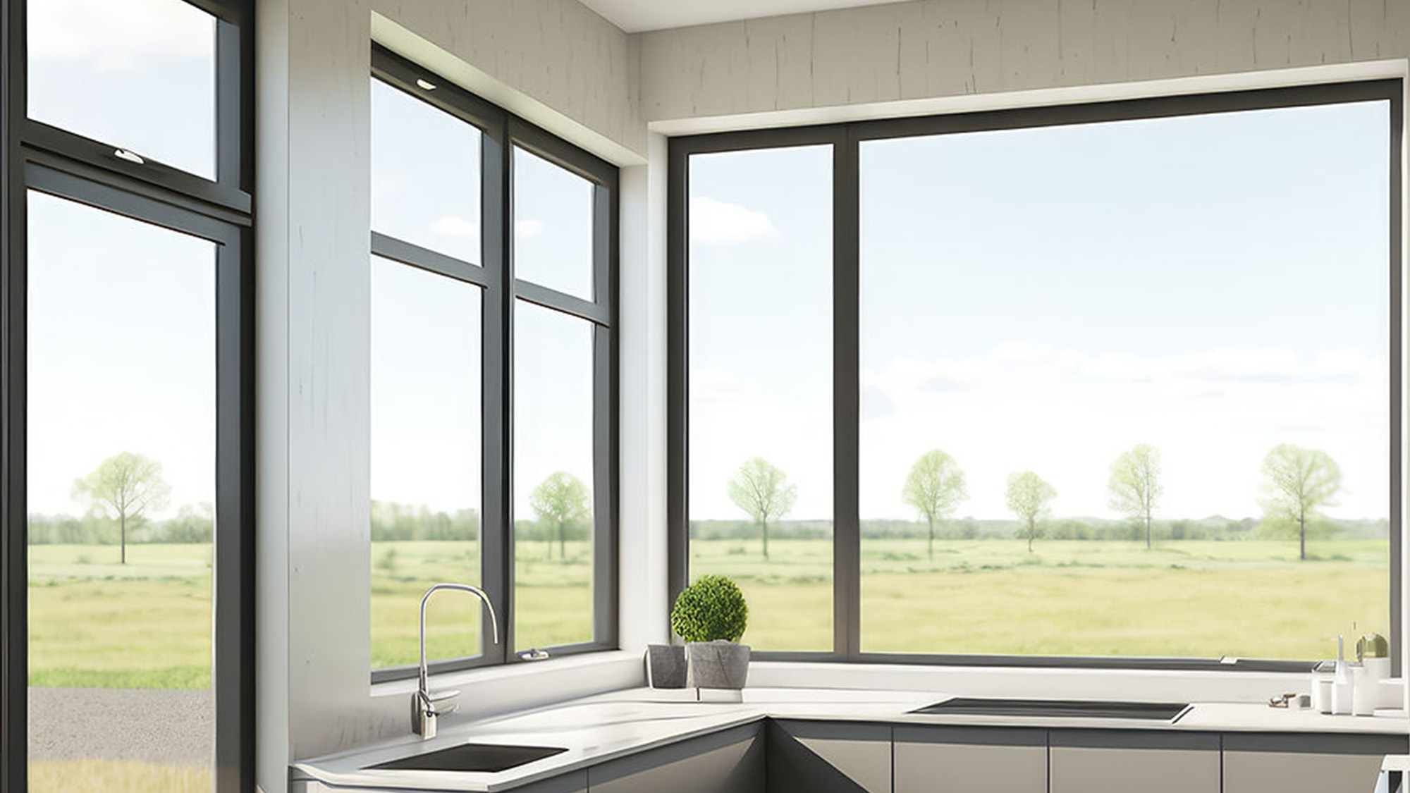 Aluminium Flush Windows