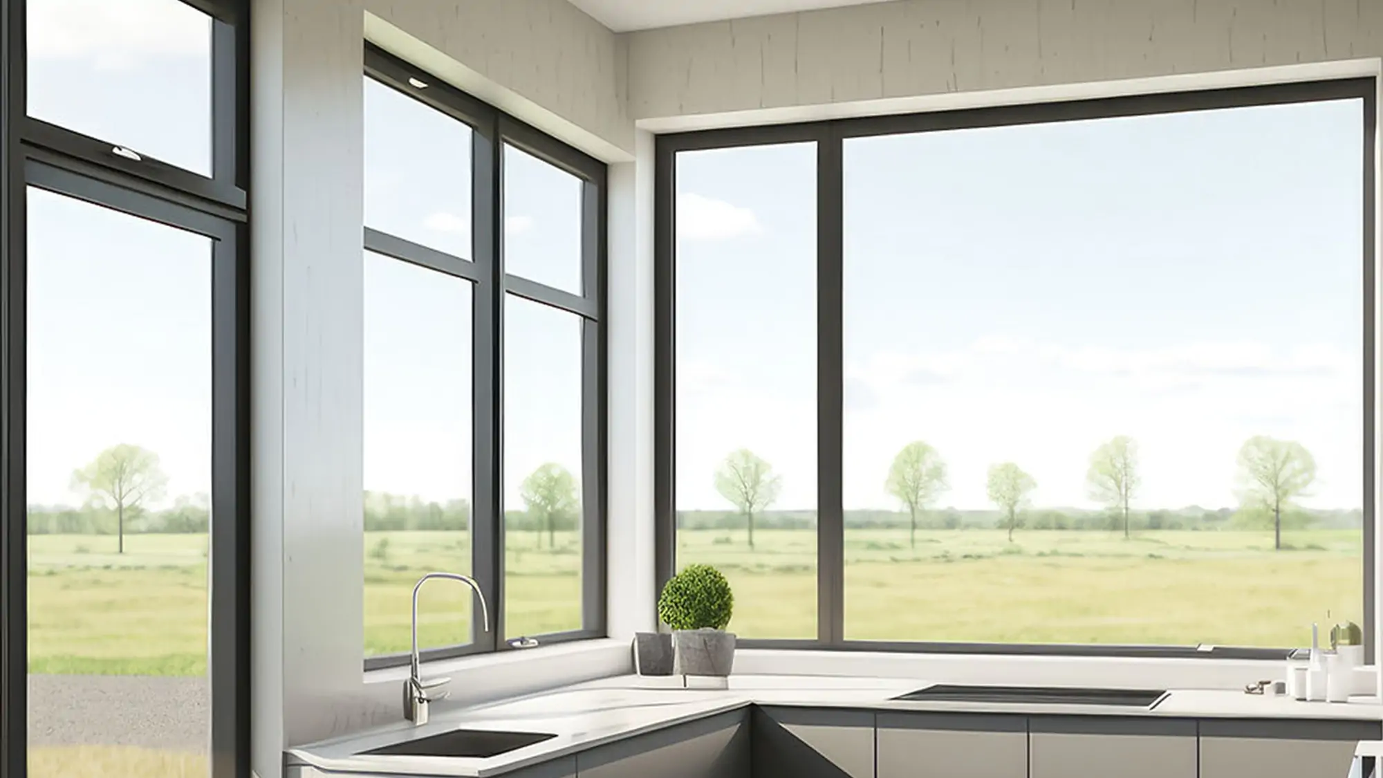 Aluminium Flush Windows
