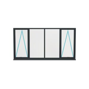 Aluminium Flush Window (Style 49)